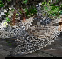 Weaving Woven Basket with Leather Handle - Tweed Heads Accommodation