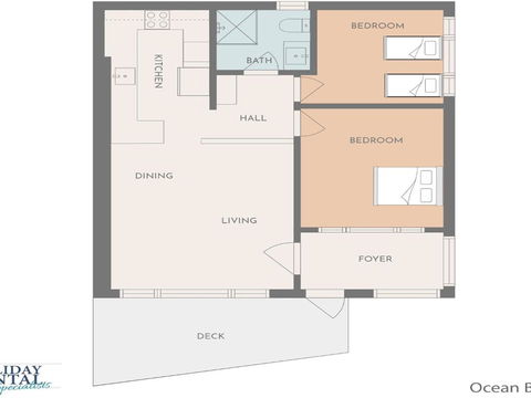 Ocean Blue Apartment Two Oceanfront Apartment - Tweed Heads Accommodation 5